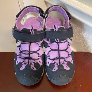 Athletic Summer Sandal - Purple/Blue - US 4 Big Kid - Outdoor Closed Toe Sandal